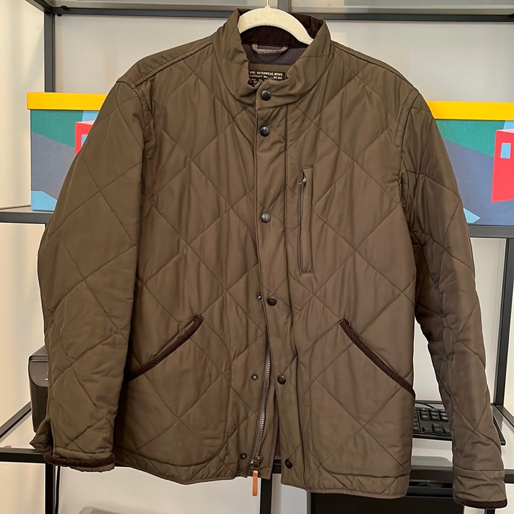 J. Crew Sussex quilted jacket with PrimaLoft - Olive Green - Size Medium